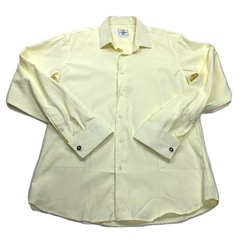 Levi Gardin Men’s Slim Fit Dress Shirt With Cufflinks Yellow Large 41/42