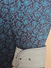 Consequence Shirt Mens Size Medium Navy Roses Long Sleeve Button Up Slim Fit