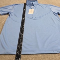 Collars and Co Men Oxford Button Down Dress Collar Polo Shirt Size S Blue Office