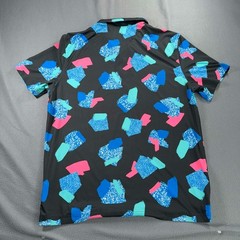 Chubbies Ab Stract Performance Polo Shirt L Abstract Golf Stretch UPF 50+