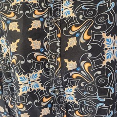 Source Unknown Black and Blue Patterned Dress Shirt
