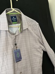The Men’s Store At Private Label Mens Slim fit Button-Up Shirt XXL Beige Plaid