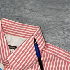 J. McLaughlin Button Down Shirt Men Medium Classic Blazer Stripe Long Sleeve NWT
