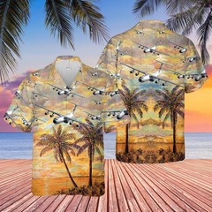 US Air Force Lockheed C-141 Starlifter Trendy Hawaiian Shirt: Vintage Military