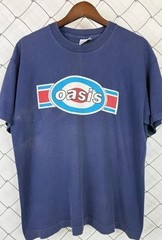 Oasis Rock Band 90s Navy Short Sleeve Unisex T shirt Remake tee