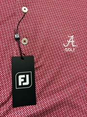 FootJoy University of Alabama Golf Team Polo L Crimson White Polo Shirt