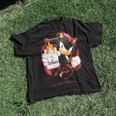 Shadow ‘Marlboro Power’ 90s Basic Black Unisex Short Sleeve T shirt NH28207