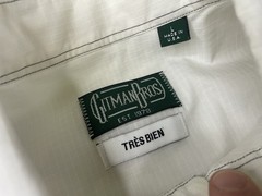 Gitman Bros x Tres Bien Button Down Shirt Pearl Snap Ripstop White USA Men Large