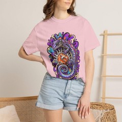 Psychedelic Chrome Gecko Graphic Tee
