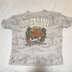 Hustle Gang Mens 5XL Graphic T-Shirt Desert Skull Cowboy Hat All Over Print Tee⁠