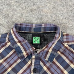 Hippy Tree Nomad Division Button Up Shirt Plaid Pockets Mens Small S