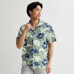 Men’s Trinity Coast Camp Collar Button-Down Shirt Sizes S , M , L , XL ,XXL.