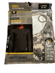 Mens Compression Thermal Shirt Large Camo Gray Long Sleeve Base Layer NWT