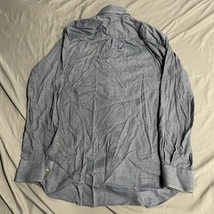 Peter Millar Full Button Up Longsleeve Blue Grey Size Large Cotton Casual Office