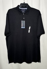 Roundtree Yorke Supima Shirt Polo Top Large Men Pullover Cotton Black New