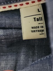 Hawker RYE. Slim. Tall. Sz. L. Med.blue Oxford.stretch. Flex. Elegant.