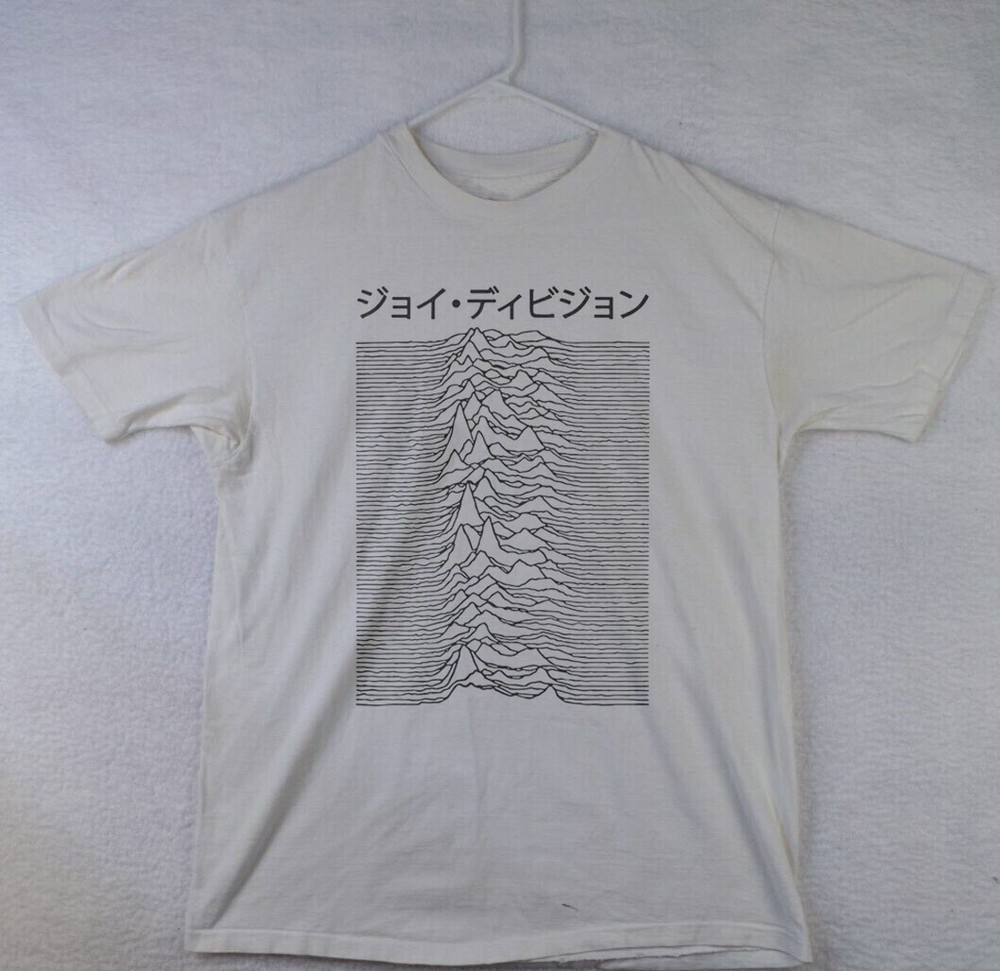 HOT! Vintage Joy Division Unknown Pleasures Unisex White T-shirt Size S-5XL