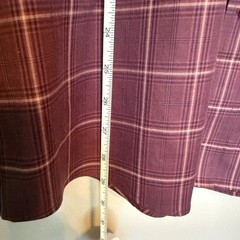 Eddie Bauer Men Wrinkle Resistant Classic Fit Plaid Button Down Shirt Burgundy M