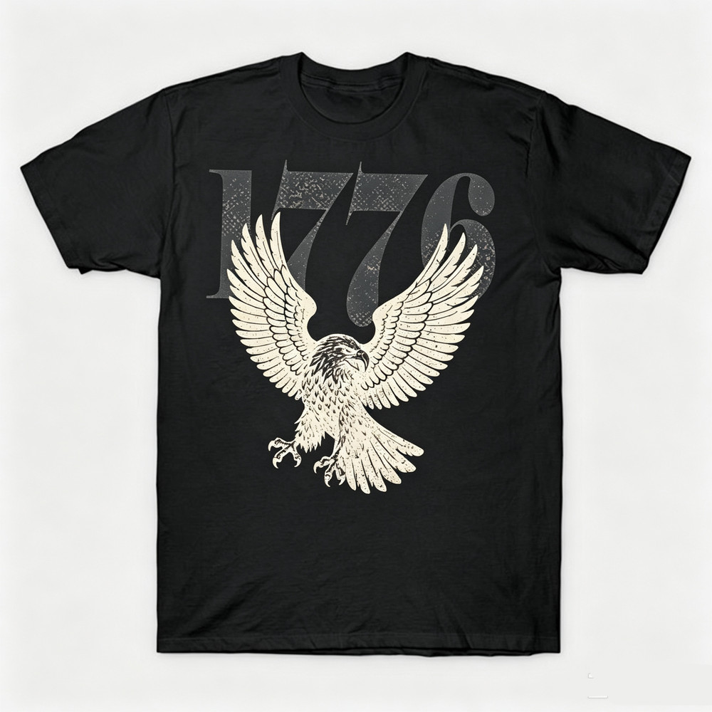 Retro 1776 Bald Eagle 250th Anniversary American 4th of July T-shirt