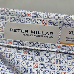 Peter Millar Featherweight UPF 50+ Dice Print Shirt XL PN Logo Performance Golf