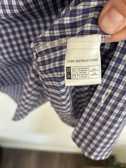 Mizzen+Main Leeward Dress Shirt Men’s XL Trim Fit Blue Red Check Stretch