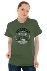 Patriotic Pro Guns Defending 2nd Amendment Womens or Mens Crewneck T Shirt Tee
