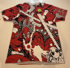 New Deadpool Marvel Mega All Over Print AOP 2011 Mad Engine Comics T Shirt Sz XL