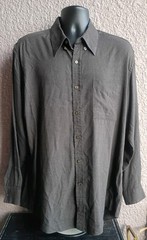 Greg Norman Men’s Soft Rayon/Polyester Dark Grey Button-up Dress Shirt, L