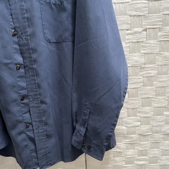 Consensus Microfiber Men’s Blue Check Dress Shirt Size XL Rayon/Polyester