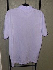 Ted Baker Men’s lavender Solid Short Sleeve Collared Polo Shirt Size S