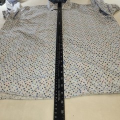 MARCELLO Button Down Shirt Pattern Italian Fabric Men’s XXL Blue White