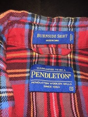 Pendleton Woolen Mills Red Plaid Burnside Flannel Shirt Button Up Lumberjack EUC