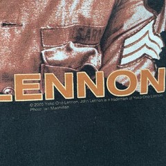 VINTAGE John Lennon Shirt Adult Large Black US Army Military 2005 Tee Logo Men L