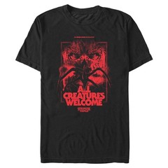 Men’s Stranger Things All Creatures Welcome Poster T-Shirt