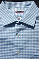 NEW/TAG-VAN HEUSEN FLEX COLLAR 18-34/35 DRESS SHIRT-BLUE/PURPLE CHECKED PATTERN