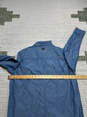 G-Star Raw Shirt Mens Medium Blue Cotton Button Up New