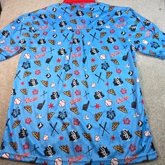 Destroyer.Rocks Chicago White Sox Button Up Men XL Blue Pizza All Over Print MLB