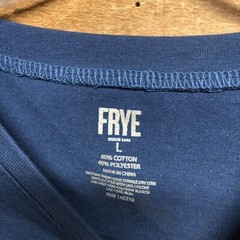 FRYE Regular Basic Casual Fit Short Sleeve T-Shirt Mens Size Large Steel Blue