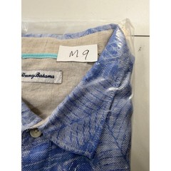 Tommy Bahama Linen Palm Leaf Button Down Shirt Mens XXXL Blue Tropical