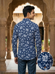 Men’s Full Sleeve Button Down Shirts Cotton Blend