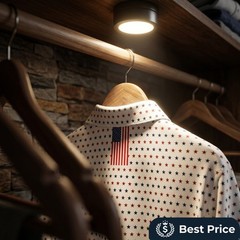 ⭐Rhoback Men’s White Performance Polo Shirt USA Flag Stretch Golf M L XL ⭐