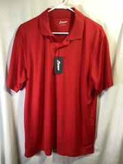 Paragon Red Large Polyester New with Tags UPF 30+ Golf/Polo Shirt P1