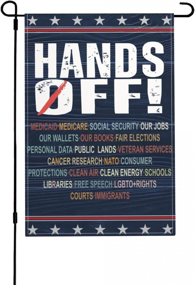 Hands off Protest Social Security & Medicare Flag – 12X18In Outdoor/Indoor Durab