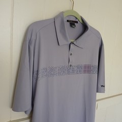 Nike Tiger Woods Collection Shirt Polo Golf Men’s Large Lavender Performance SS
