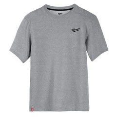 Milwaukee Men’s Medium Gray Cotton/Polyester Short-Sleeve Hybrid Work T-Shirt