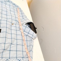 Lee Men’s Medium Stretch Button Down Shirt Blue Windowpane Long Sleeve