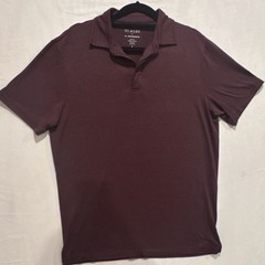 01.ALGO 01. PERFORMANCE Men’s Solid Burgundy Polo Short Sleeve M UV Protect