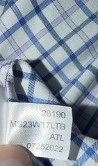 Peter Millar XL Performance Stretch Button Down Shirt Blue Plaid Cotton Lyocell
