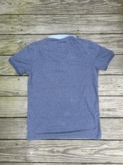 Authentic Men’s Prada Cotton Stretch Blue Polo With Metal Logo (Size L)(No tags)