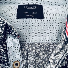 Level Ten Authentically Crafted Men Large Blue Preppy Floral Button Up Shirt